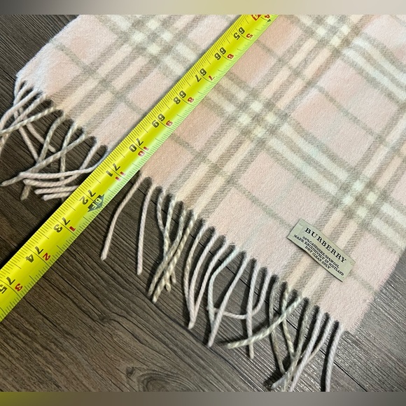 Extra long Burberry wool cashmere plaid cotton candy wide scarf wrap shawl - Picture 5 of 10